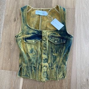 Marques Almeida Denim Corset Tank